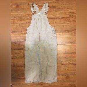 Eddie Bauer authentic outfitters overalls , tall large linen material